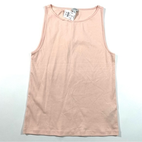 New J Crew Open Neck Cami Tank Top Soft Pink XL Cotton - Picture 1 of 7